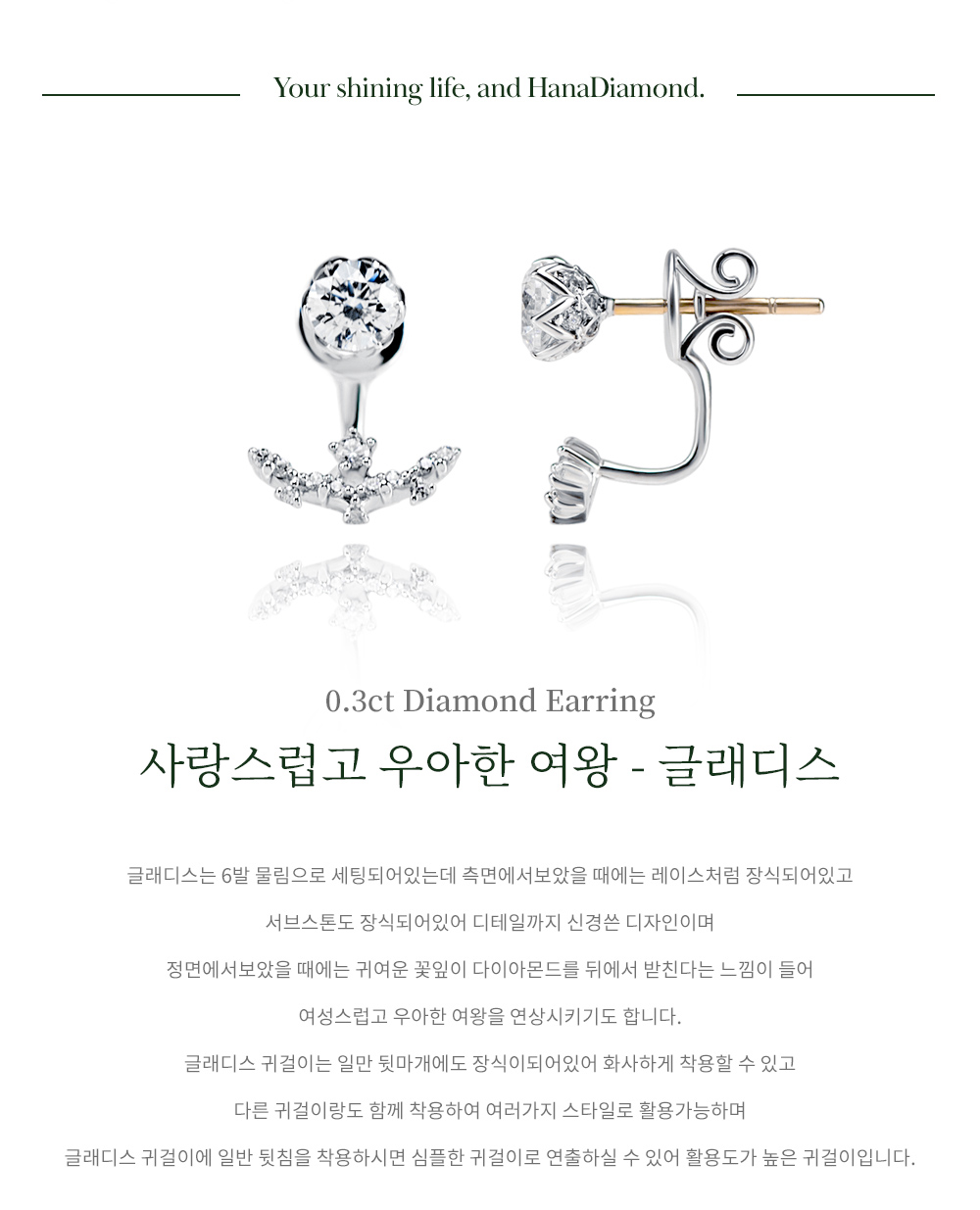 다이아몬드 귀걸이 상세페이지